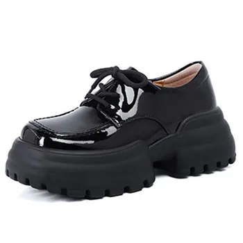ENMAYER Size34-39 חדש אופנה נשים נעליים מזדמנים עור אמיתי נעלי ספורט נשים נעלי אביב צבעים מעורבים נעלי נשים נעלי 6cm